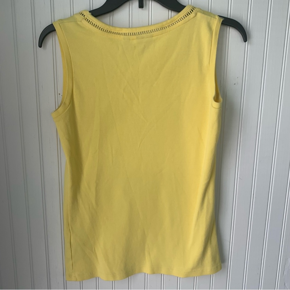 Rafaella Yellow Sleeveless Tank Top - Picture 6 of 6